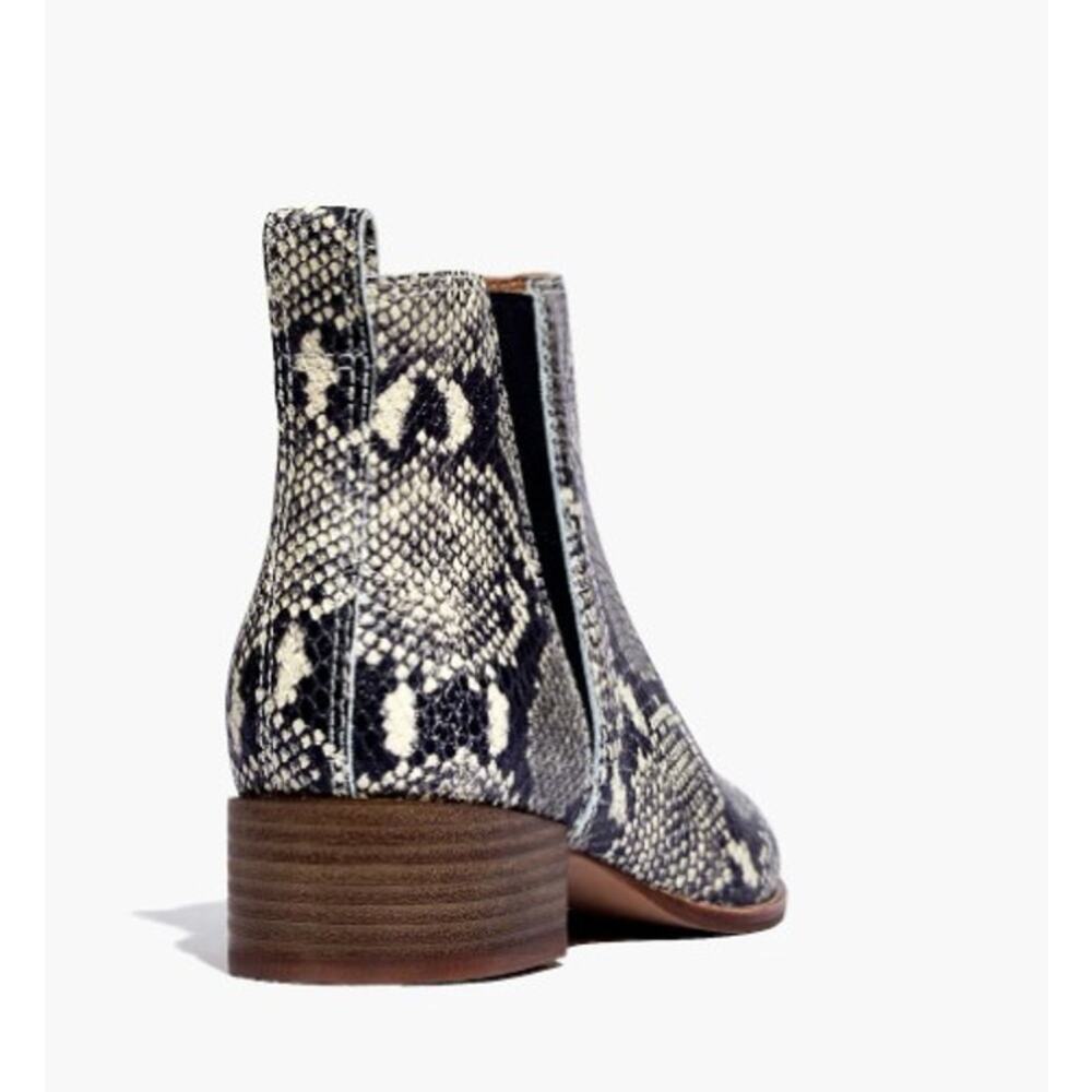 MADWELL black white snake embossed leather heeled Carina booties boots shoes - Picture 9 of 12